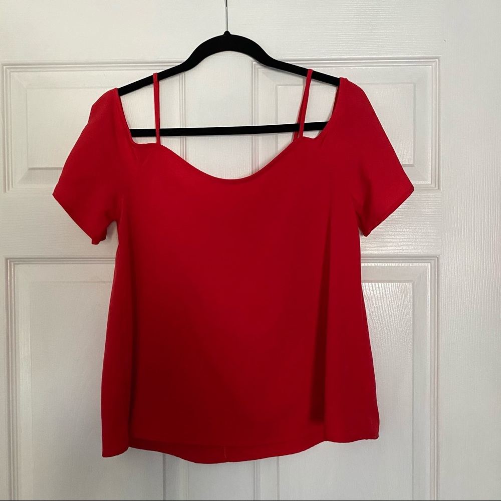 Red Off-Shoulder Top - Picture 5 of 5